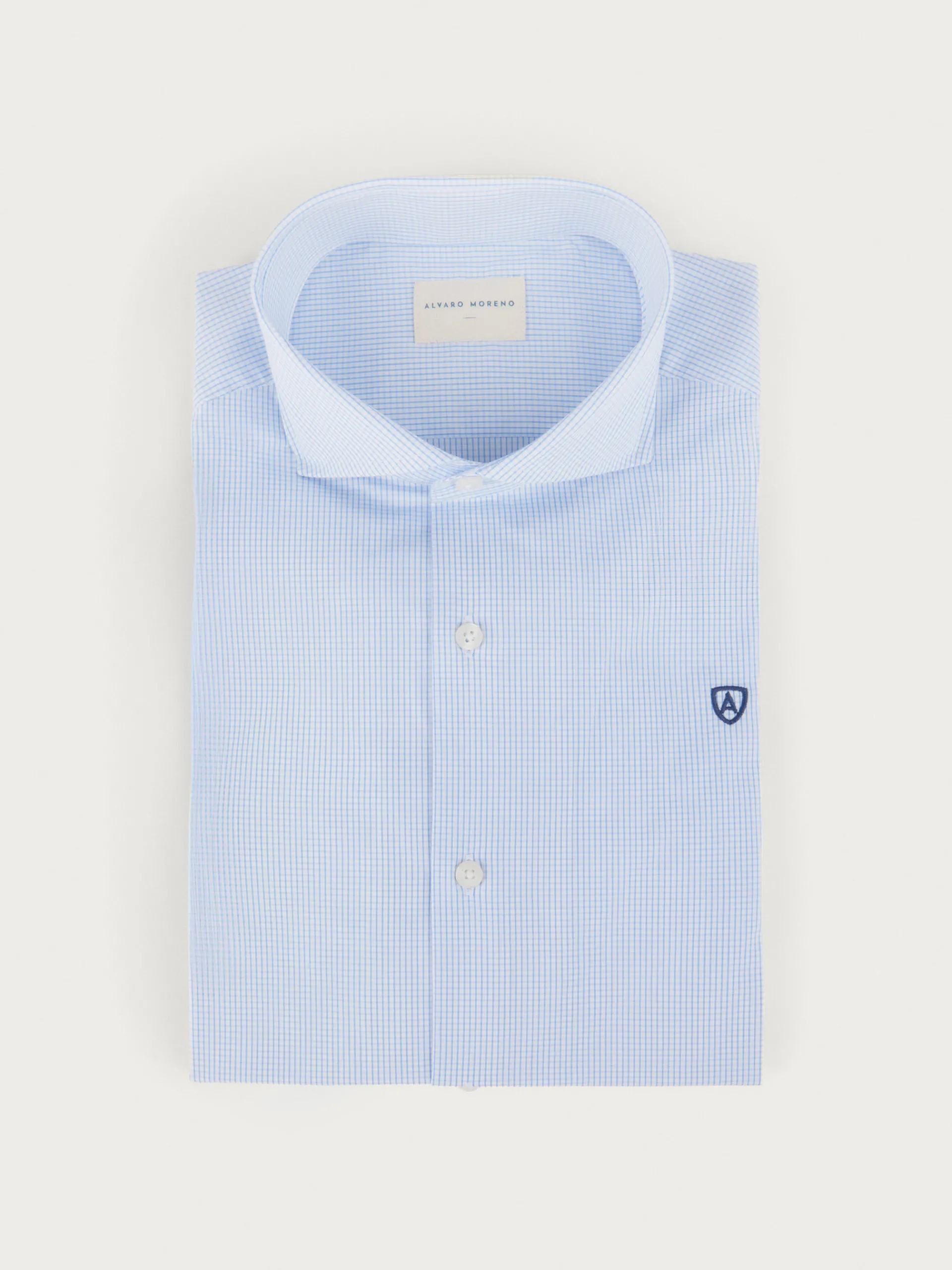 camisa_comfort_microcuadro_celeste_1.webp Online Alvaro Moreno CAMISA COMFORT MICROCUADRO Celeste