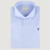 Discount Alvaro Moreno CAMISA COMFORT RAYAS Celeste