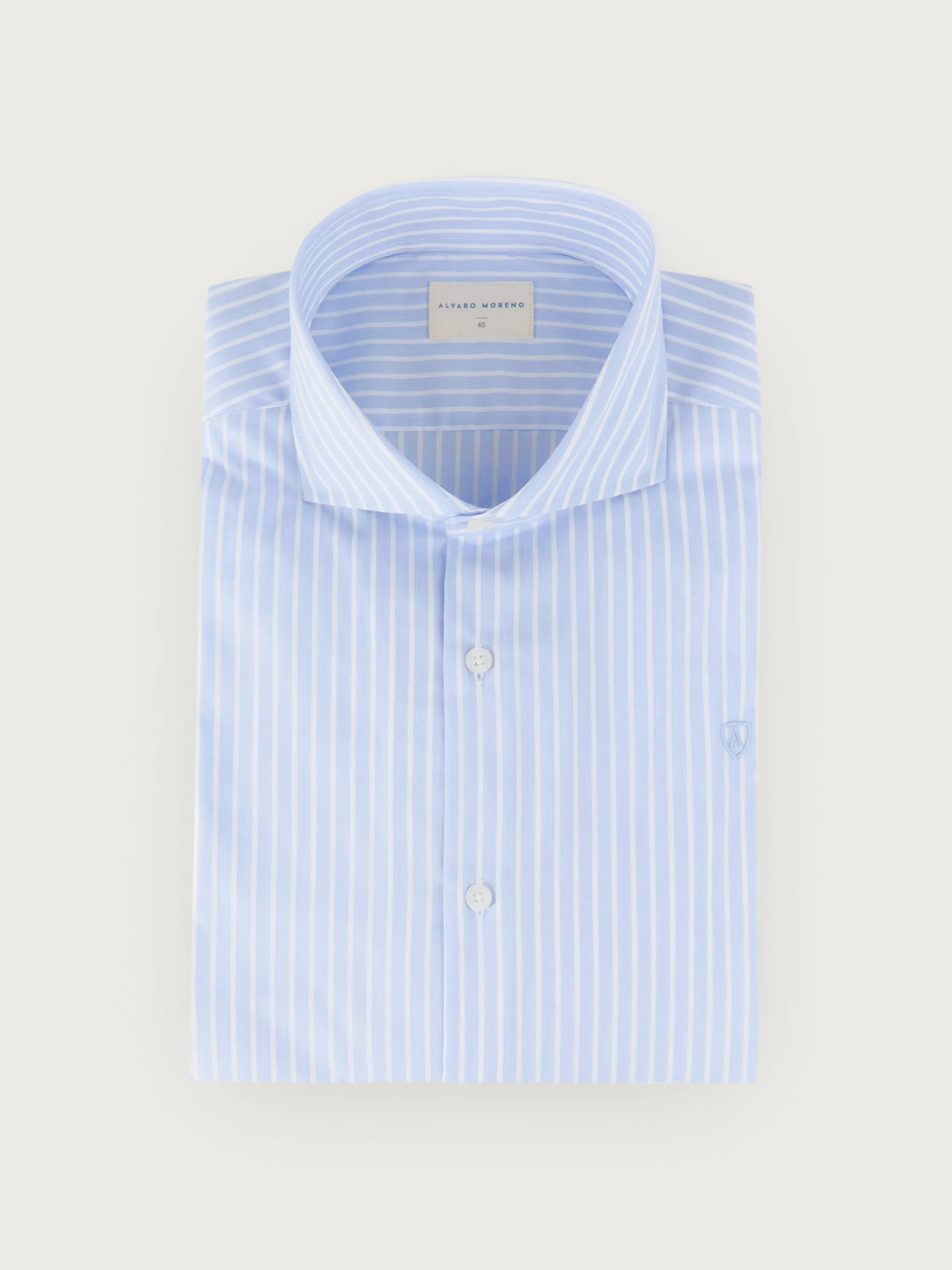 Online Alvaro Moreno CAMISA COMFORT RAYAS DIPLO Celeste