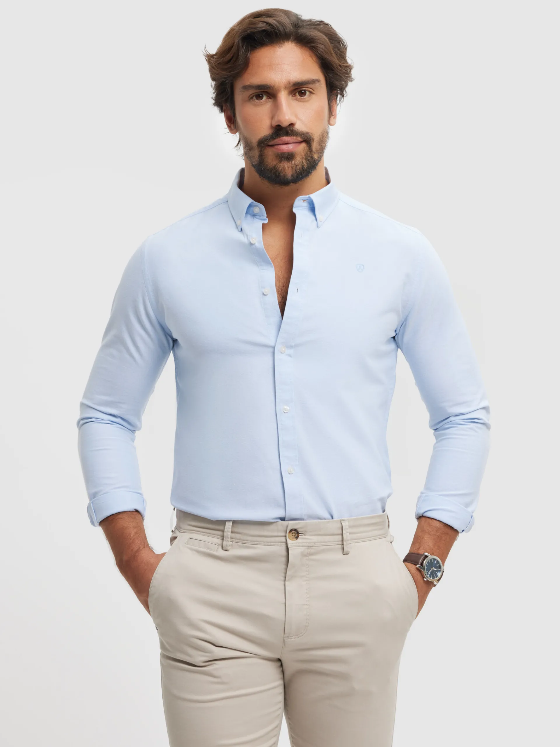 Cheap Alvaro Moreno CAMISA OXFORD SOLID Celeste