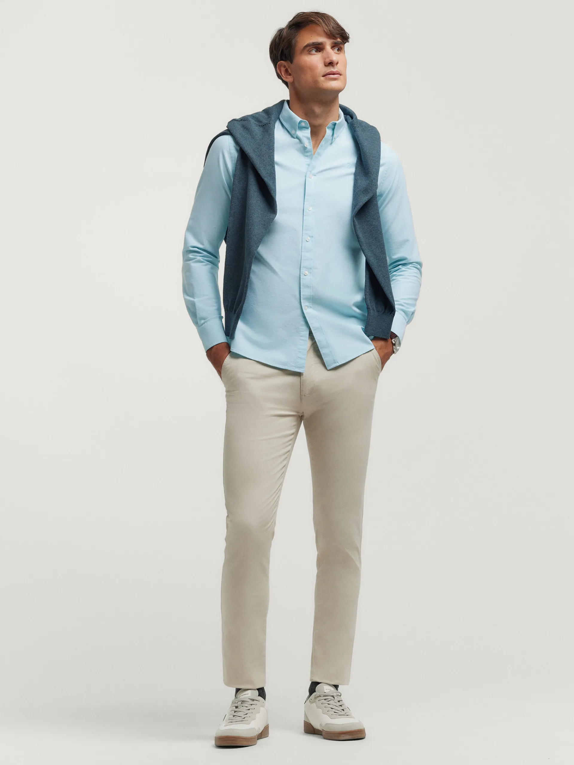 Hot Alvaro Moreno CAMISA OXFORD SOLID Verde Agua