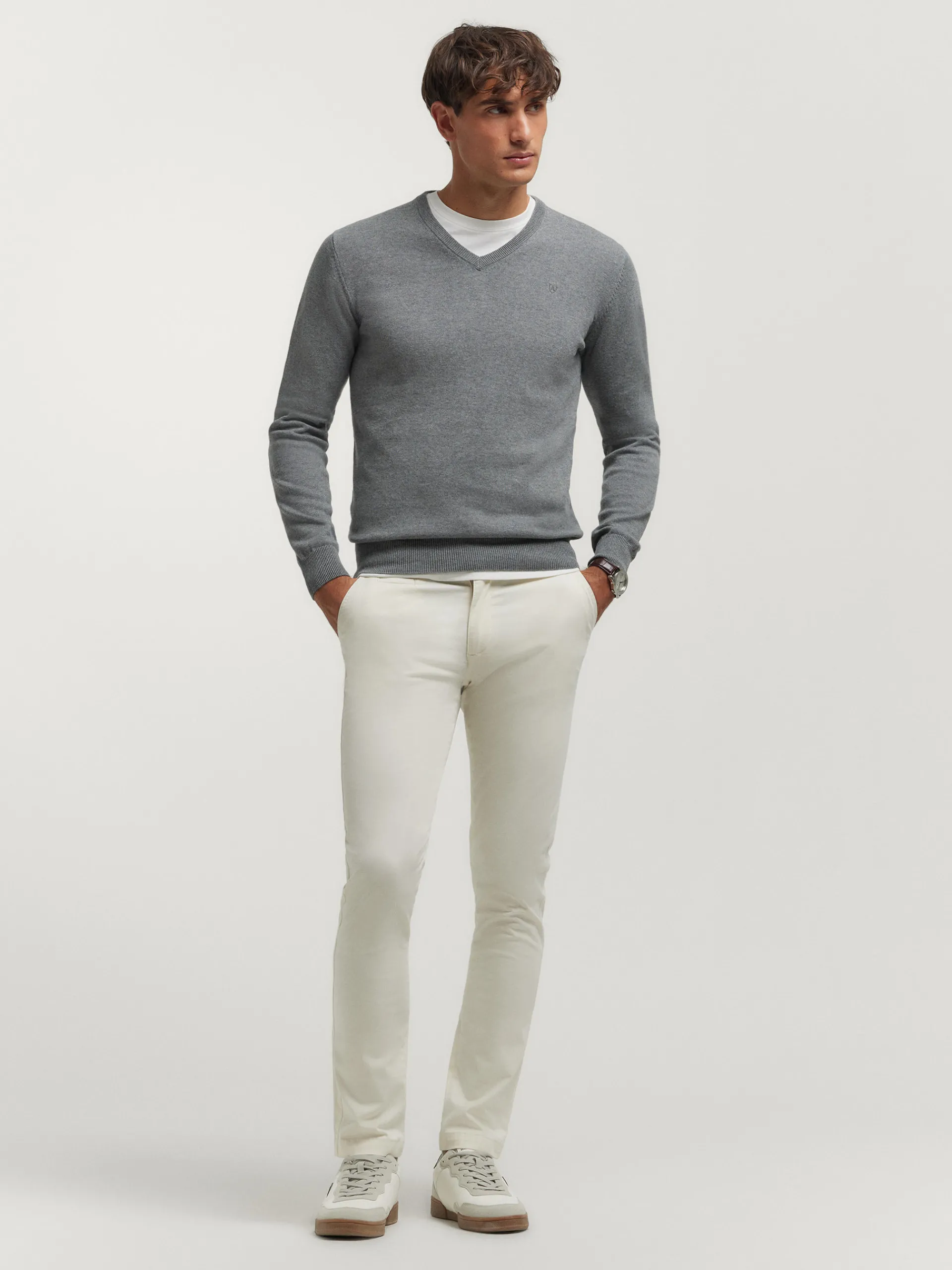 Fashion Alvaro Moreno JERSEY V-NECK TRENDY Gris