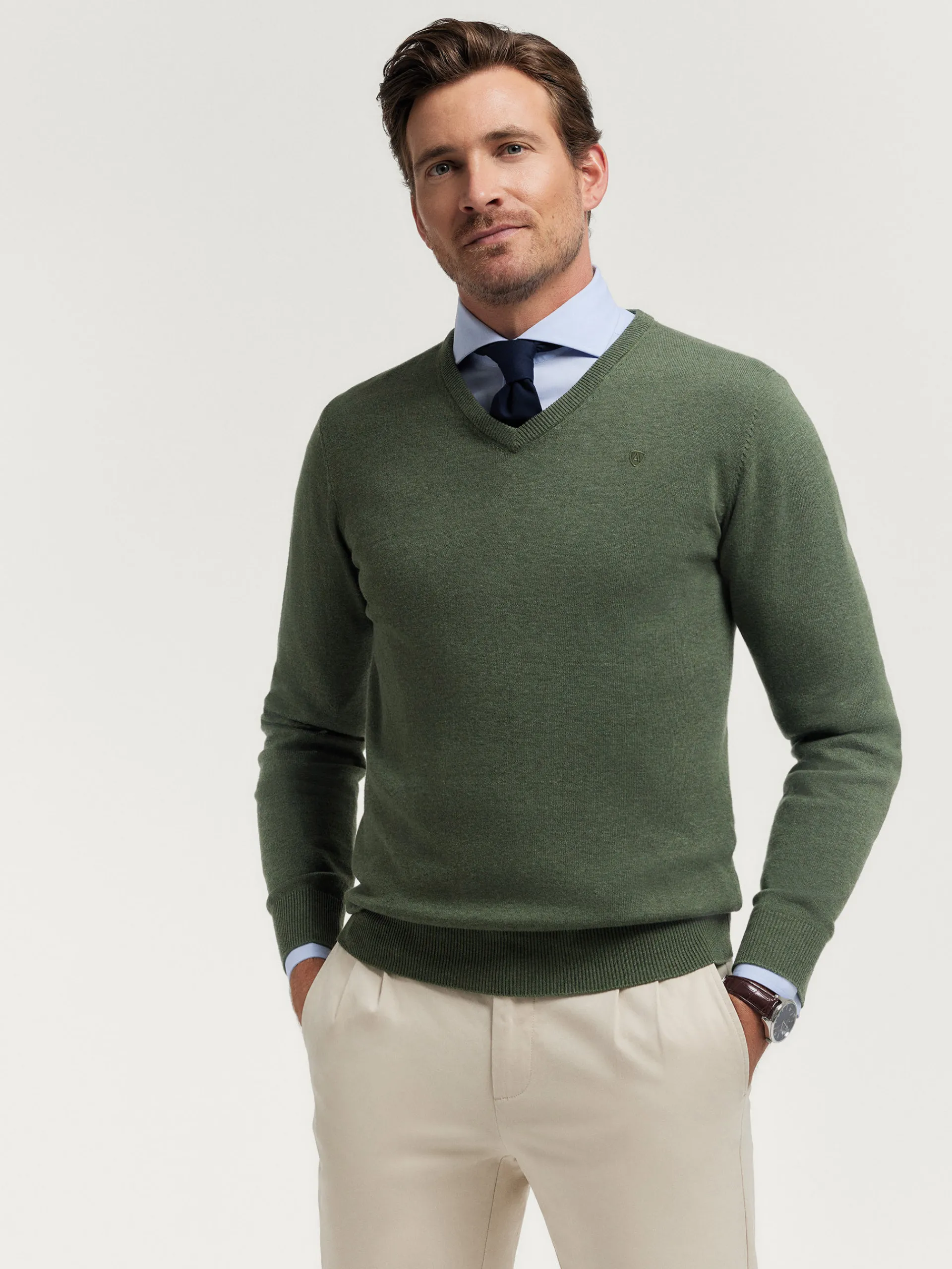 Hot Alvaro Moreno JERSEY V-NECK TRENDY Verde