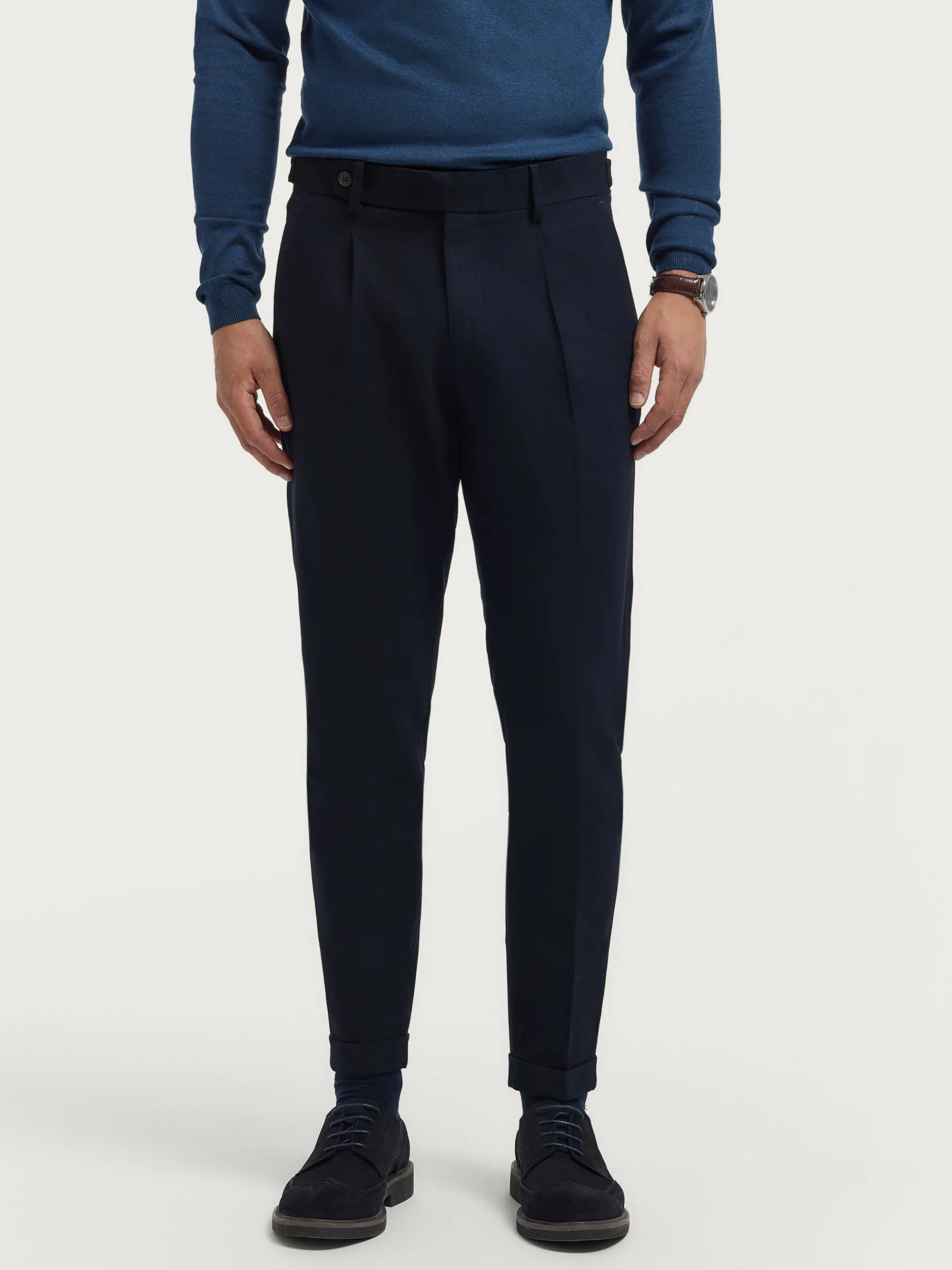 Hot Alvaro Moreno PANTALON CLASSIC TWILL Azul Marino