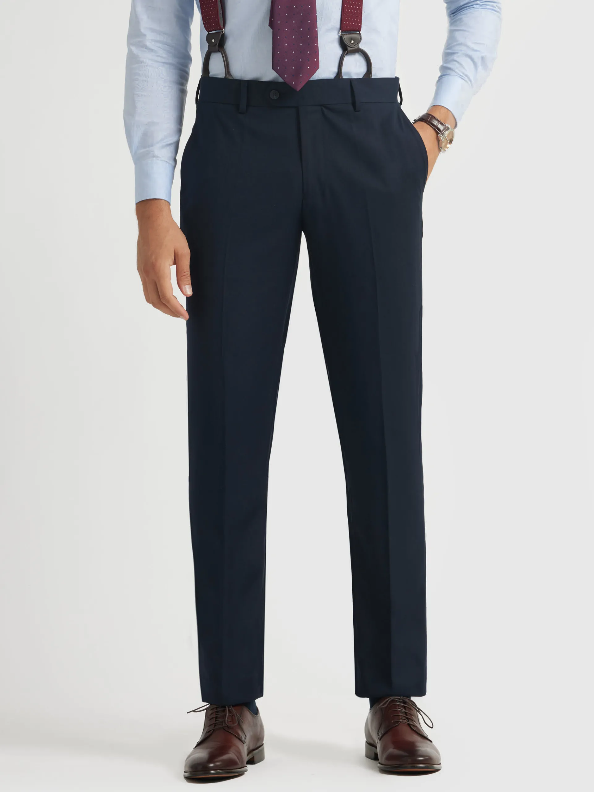 Shop Alvaro Moreno PANTALON TWILL CRUZADO Azul Marino